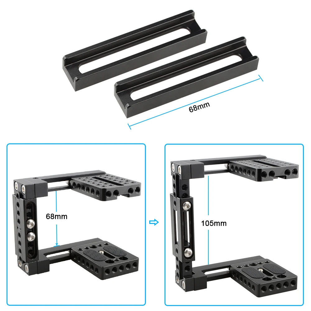  CAMVATE Dual-use Adjustable Cage with Wooden Handgrip C1723 camera photography accessories