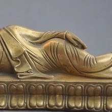 Xd 001656 " Тибет Буддизм храм Медь Бронза отдых сна Rulai Будда Шакьямуни Статуя