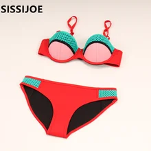 Неопреновый бикини женский купальник с узорами женское бикини с принтом пикантный купальник-бикини купальный костюм пуш-ап бикини набор купальный костюм