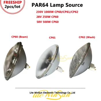 

Litewinsune FREESHIP 2/Lot Bulb 1000W lamp PAR 64 1000 W PAR64 CAN 230 Volts
