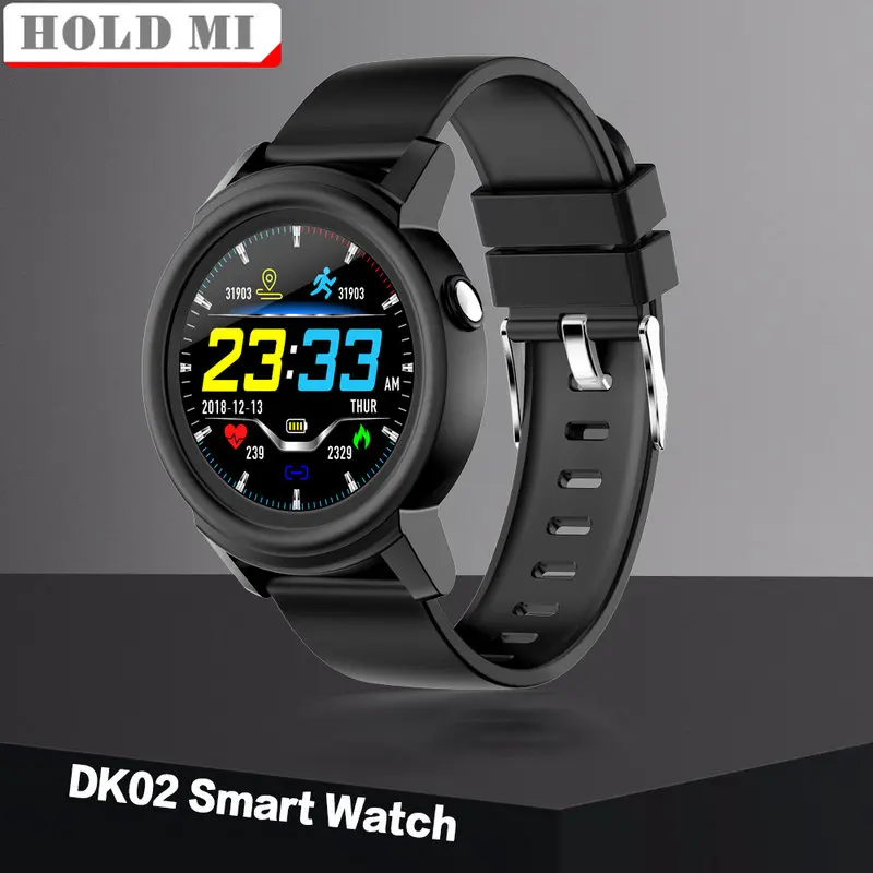 

Color Screen DK02 Smart Watch Full Round Screen Display Heart Rate Monitor Health Fitness Tracker Smart Bracelet