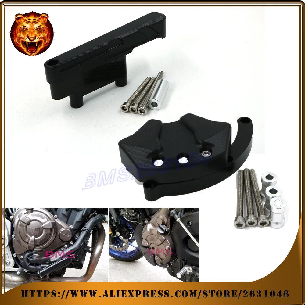 

Motorcycle Frame Slider Engine Stator Case Guard Cover Protector For YAMAHA MT07 FZ07 MT-07 FZ-07 14 15 2016 falling free ship