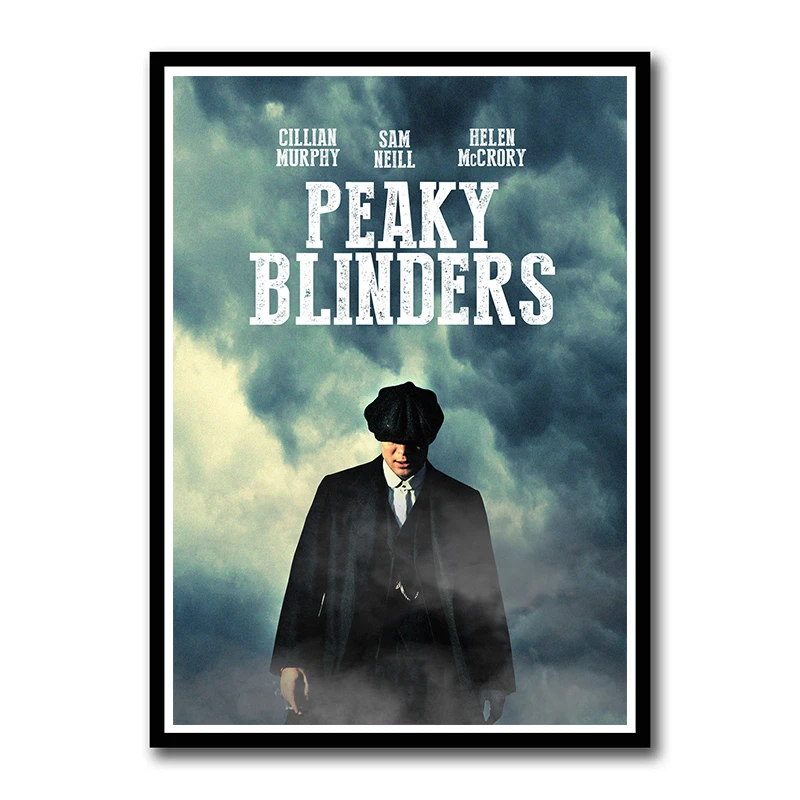 Movie TV Peaky Blinders White Coated Paper Posters Wall Decor Painting for Living Room Home Decoration Frameless - Цвет: Темный хаки