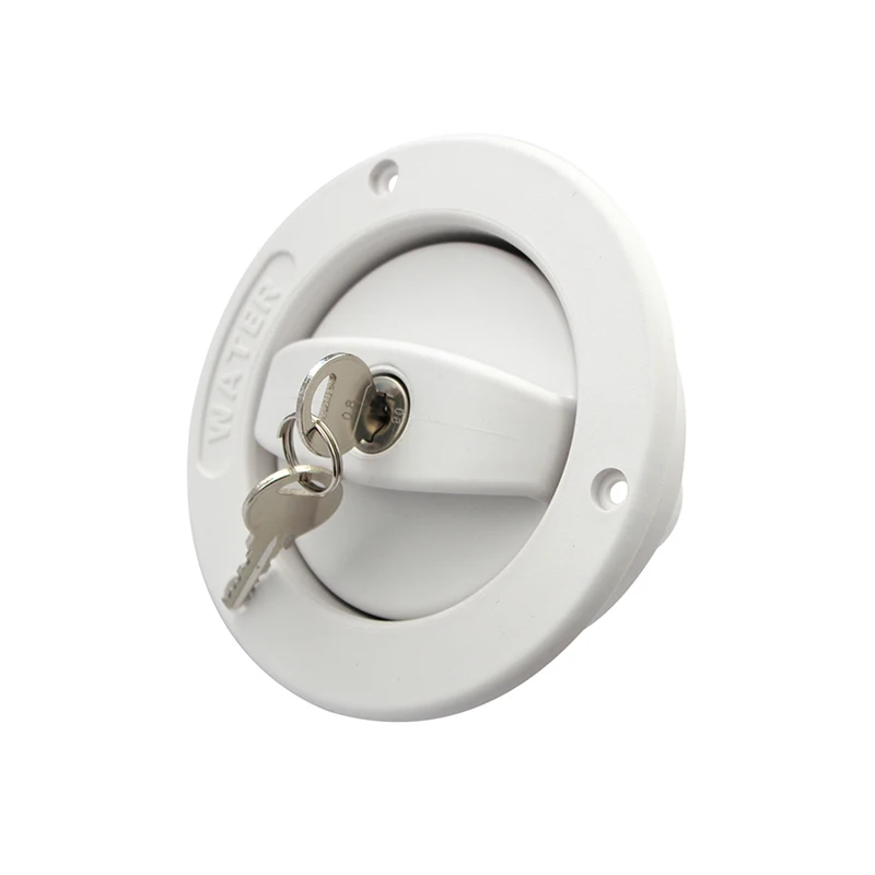 

ABS water valve Gravity water inlet Water tank filling port with key and lock cover for RV Boat Yatch Marine