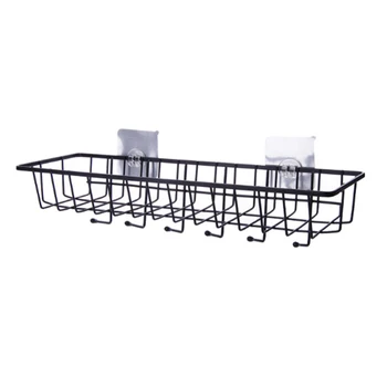

bathroom towels storage rack Organizer for cosmetics shelf iron Toilet roll paper holder Kitchen tools Organizer Traceless paste