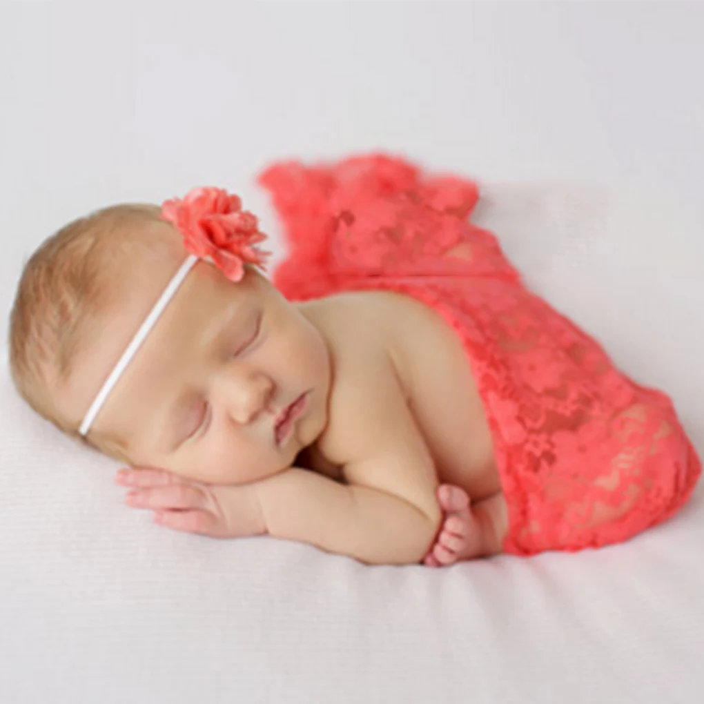 Fotografia вышивка кружева новорожденных Подставки для фотографий детский наряд для фотосессии Палантины Ручной кружевной шарф аксессуары для