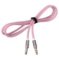 Золото 3,5 мм от мужчины к мужчине автомобиля AUX вспомогательный шнур стерео аудио кабель для телефона iPod розовый