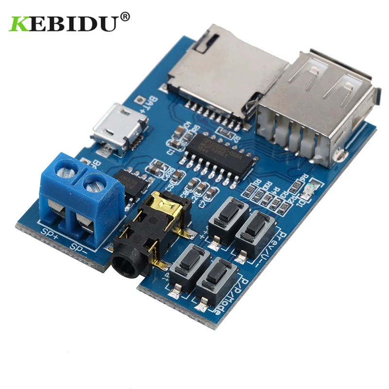 

Kebidu MP3 Format decoder board TF card U disk module amplifier decoding audio Player Wholesale