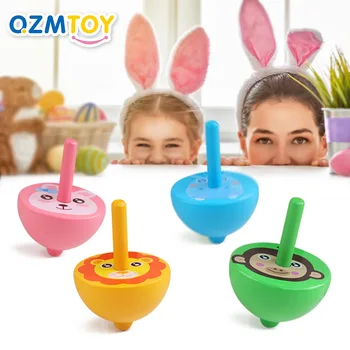 

4pcs/set Kids Wood Gyro Toys for Children Adult Relief Stress Desktop Spinning Top Toys Kids Birthday Christmas Gifts