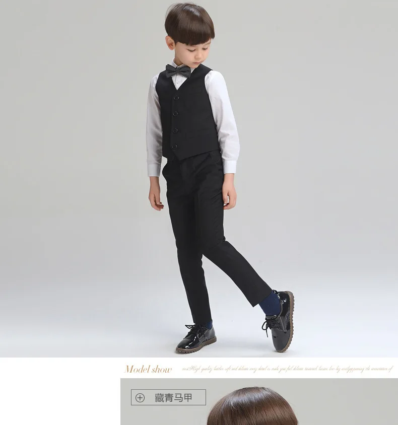 Boys Dress Suit Vest Children's Formal Black Vest Piano Performance Clothes Kids Gentleman School Party  Waistcoats Cosume childrens winter coats