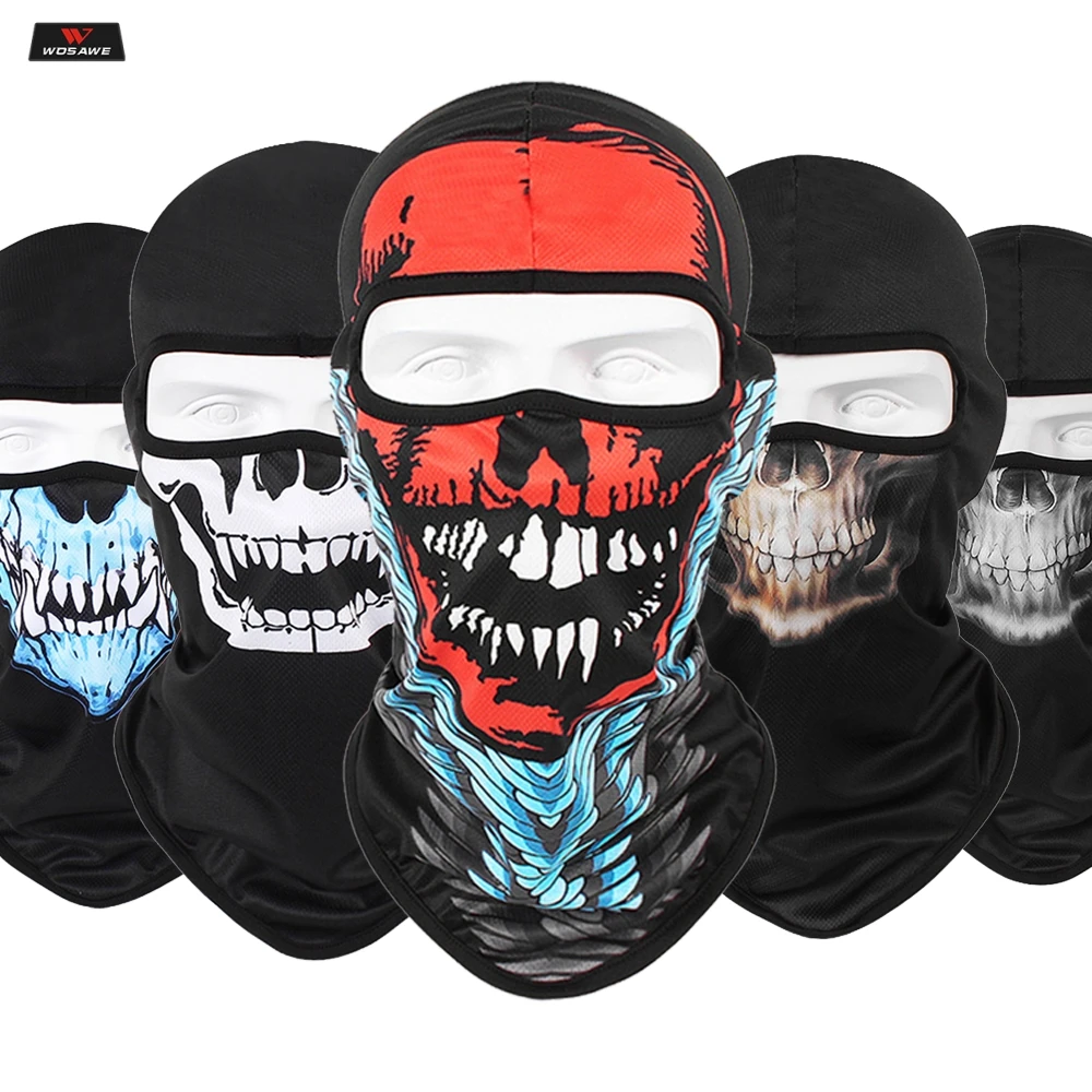 

Motorcycle Face Mask Cool Robot Skeleton Halloween Mask Scarf Joker Headband Balaclavas for Cycling Fishing Ski Face Shied