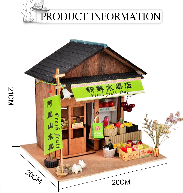Sala de Móveis Casa de Bonecas em Miniatura Brinquedos para as Crianças Cutebee Casa Faça Você Mesmo Popular Chinesa Arquitetura 31 ArquiteturaCasa DIYMiniaturas