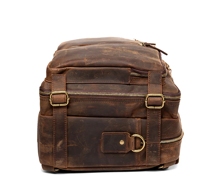Новинка, мужские рюкзаки из натуральной кожи, дизайнерская брендовая Классическая Большая вместительная сумка на плечо, винтажная многофункциональная сумка ручной работы