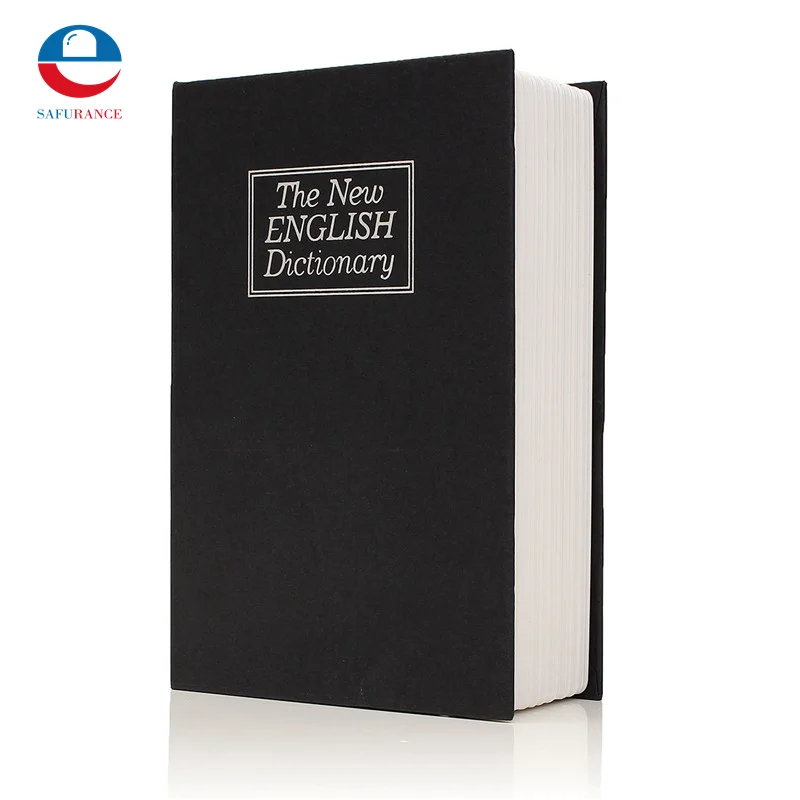 

NEW Metal + Paper Plate Dictionary Book Secret Hidden Security Safe Key Lock Cash Money Jewellery Locker Durable Quality
