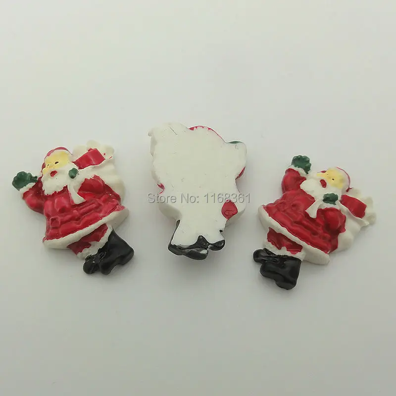 1pcs/lot resin flatback patch bear stockings 23mm Cabochons Scrapbooking Hair Bow Center DIY Christmas decration C108-7