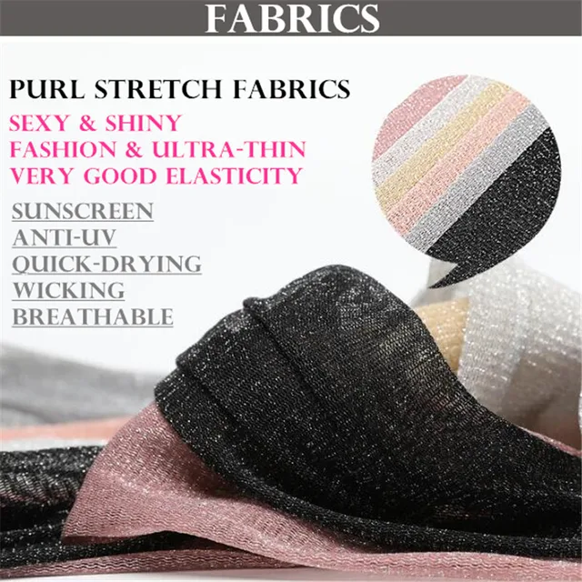 Sexy Ultra-thin Shiny Purl Mesh Yarn Arm Sleeves,Outdoor&Driving Anti-UV Sunscreen Hand Protect Women Fingerless Long Gloves