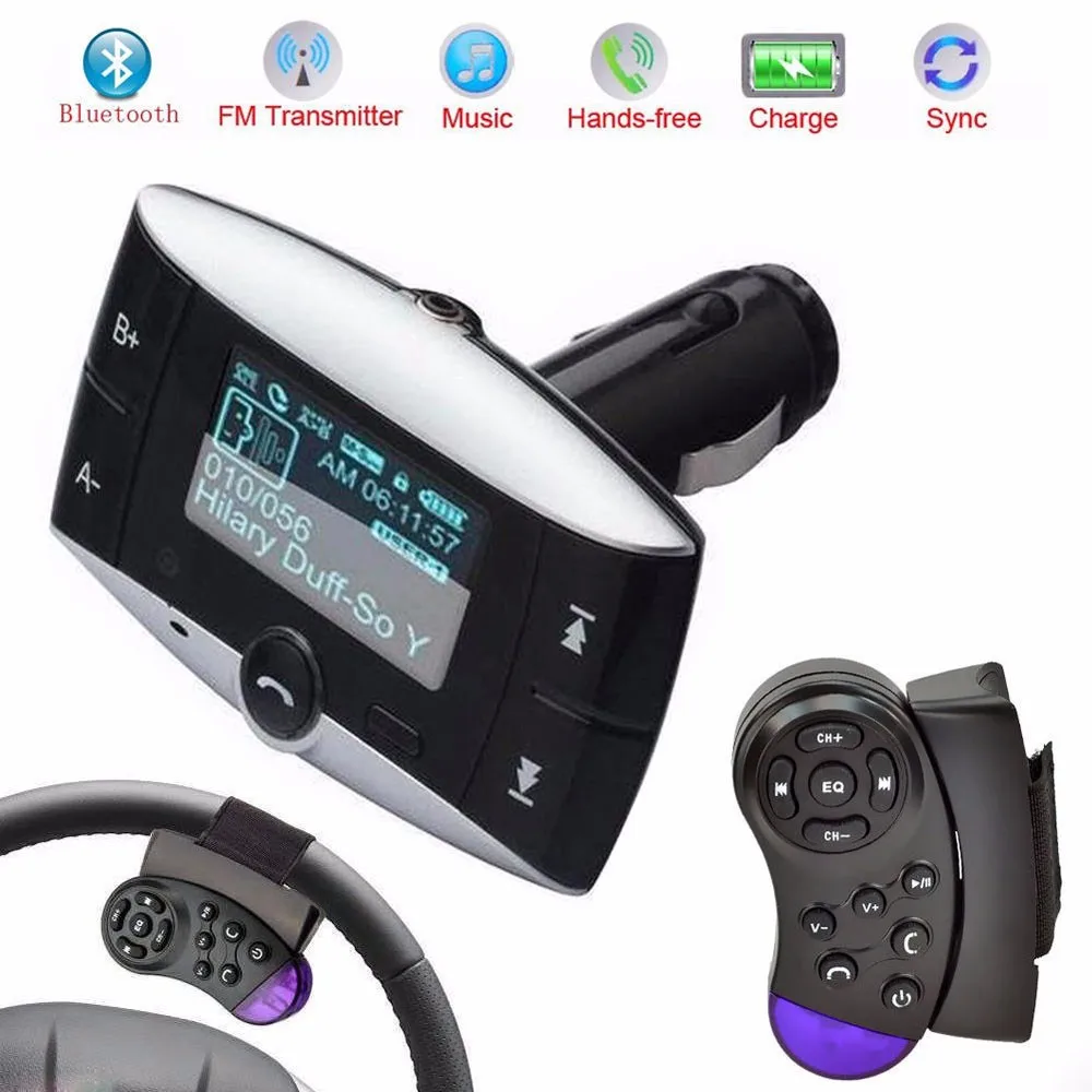 Автомобильные аксессуары 1,5 LCD Автомобильный mp3 плеер Bluetooth FM модулятор передатчик SD MMC USB пульт дистанционного управления модный дизайн@ 007