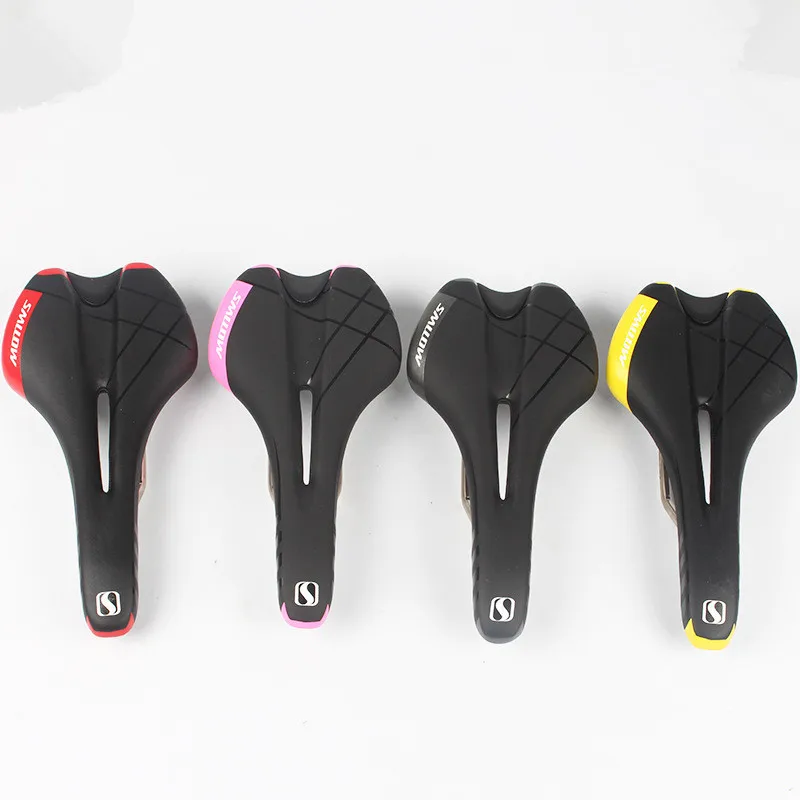 

Soft comfortable saddle with hollow cushion for mountain bicycle rider