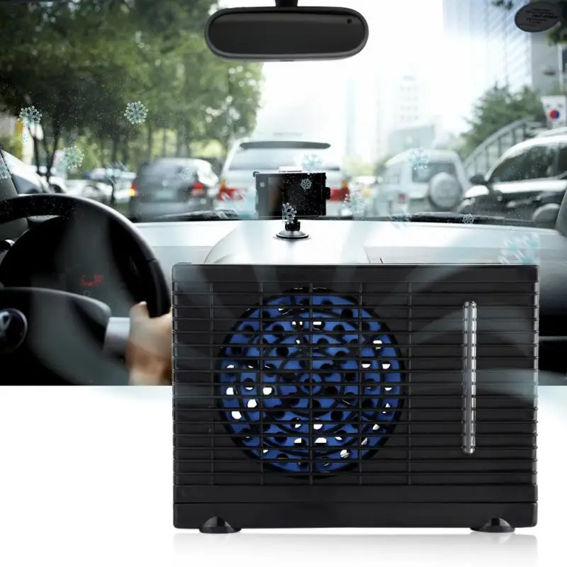 

Fry's Store Portable 12/24V 60W Mini Air Conditioner Evaporative Water Cooler Cooling Fan For Car Truck Home For Dropshipping