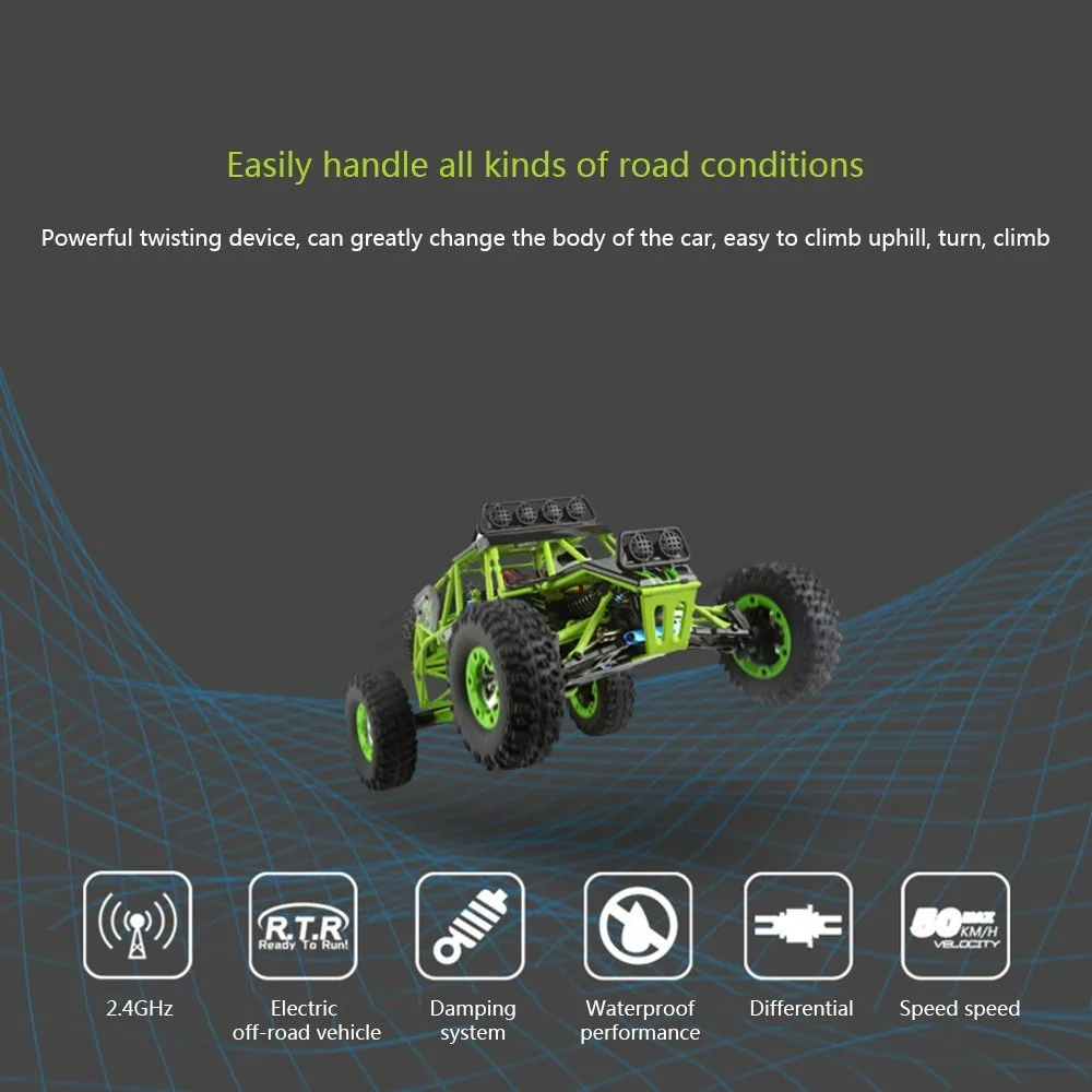 Оригинальные игрушки Wltoys 12428 RC скалолазание 1/12 Масштаб 2 4 г 4WD автомобиль с