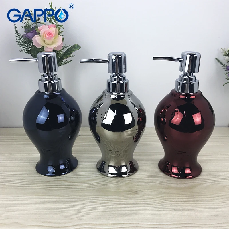 

GAPPO liquid soap dispenser toilet ceramic shower liquid dispensers bathroom shower bottle containers brushed dispensers