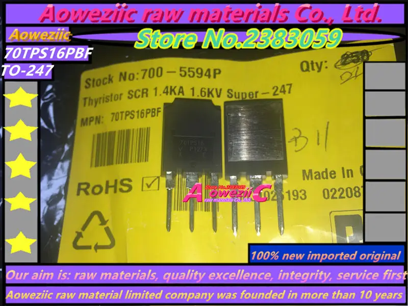 Aoweziic 100% Novo Importado Originais One-way Scr 70a 1600 v 70tps16pbf 70tps16 Para-247 Vs-70tps16pbf - Image 3