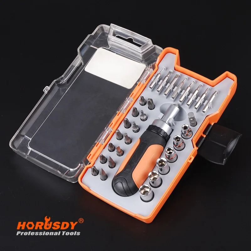 

HORUSDY 30 in 1  Precision Ratchet Socket Screwdriver Set , Portable Driver Socket Set
