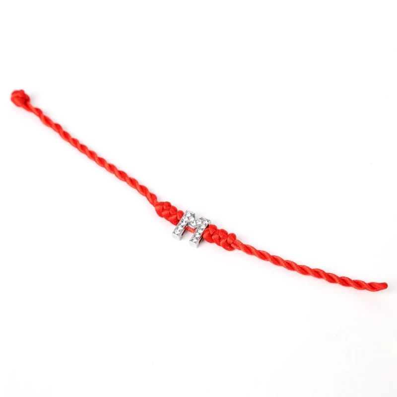 26 English alphabet A-S Valentine's Day Lucky Rope Cord Crystal Letters Red String Couple Bracelets For Lovers 26 English alphabet A-S Valentine's Day Lucky Rope Cord Crystal Letters Red String Couple Bracelets For Lovers