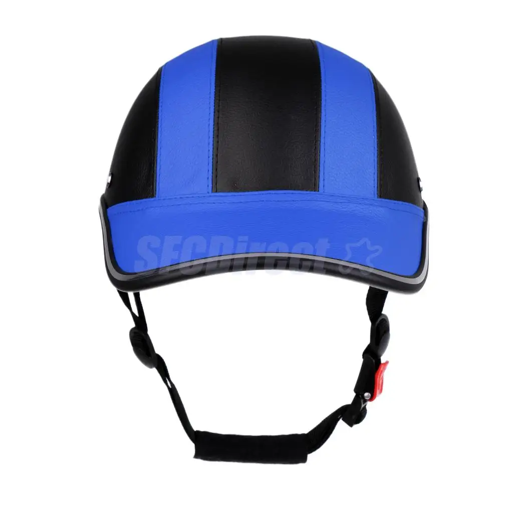 2Pcs Ultra-light Baseball Cap Style Motorcycle Riding Scooter Cycling Bike Helmet Anti-UV Safe Hat with Visor Black&Gold