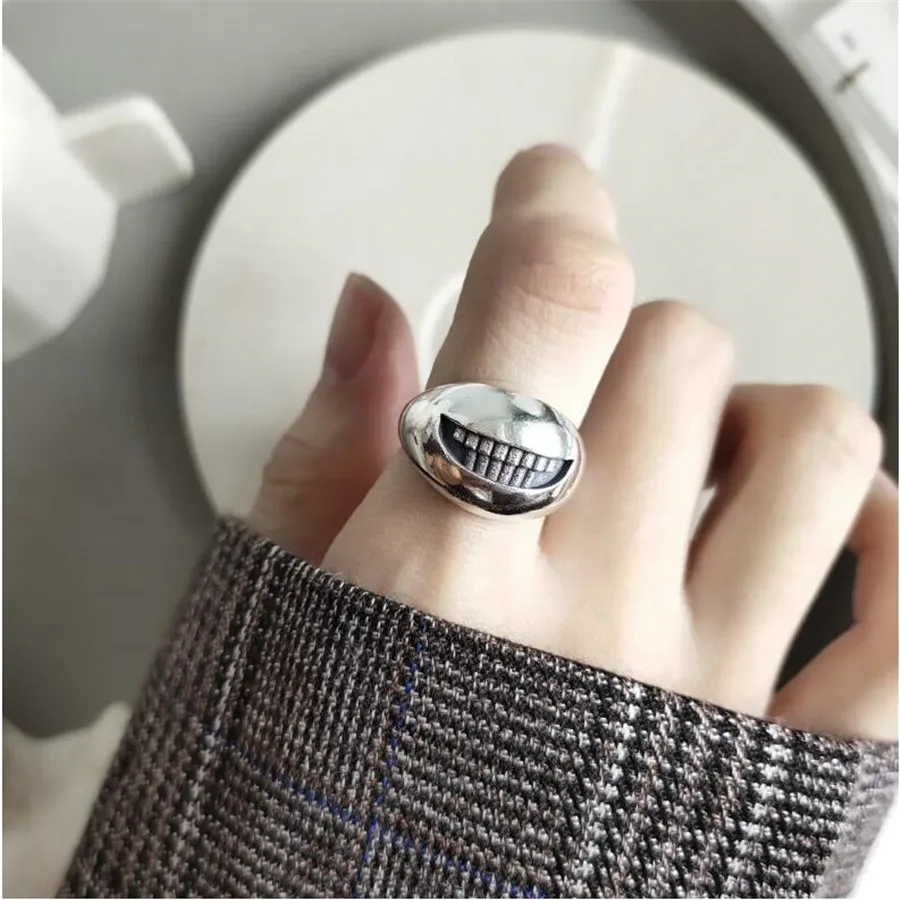YIKUF88 925 серебро свадебное кольцо jewlelry Роскошные смайлик уход за кожей лица