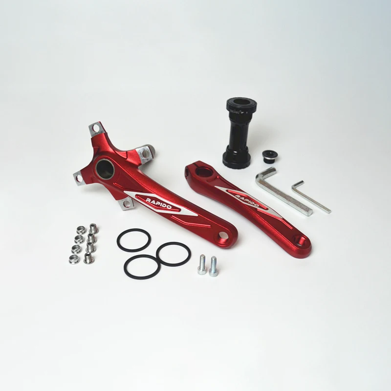 

Aluminum alloy 104BCD mountain bike integrated hollow crank for BB68/73,center distance 170mm , 5 connecting rods, free shipping