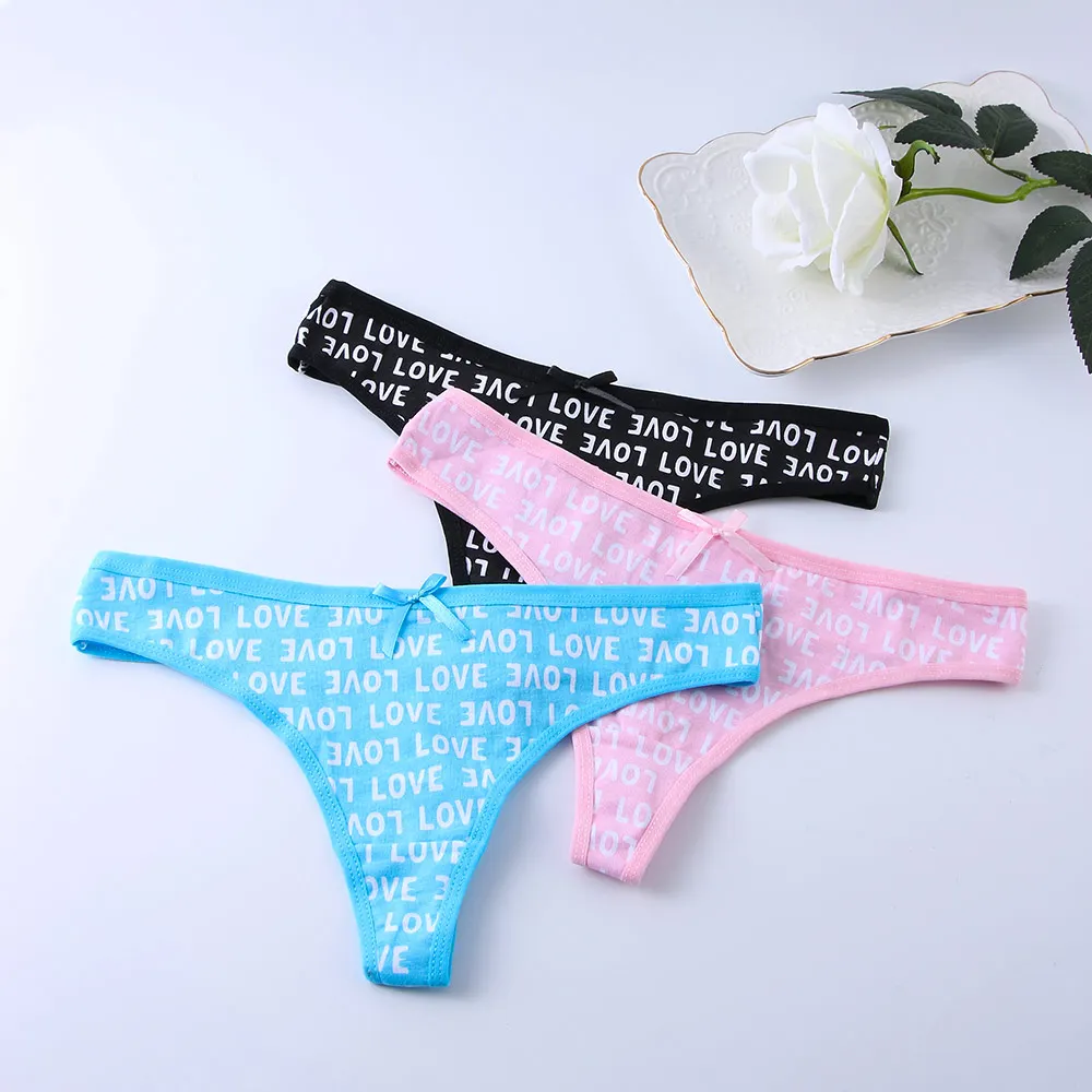 

6PCS/Set Summer Hot Fashion Sexy Women Low Waist Briefs Intimates G-String Thongs Cotton Panties Lady Lingerie Underwear