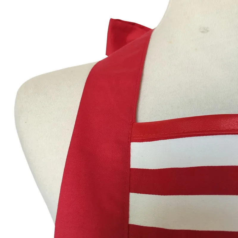 Women Apron with Extra Pocket Lovely Retro Cotton Cooking Polka Dot Valentine’s Day Apron Dress Gift
