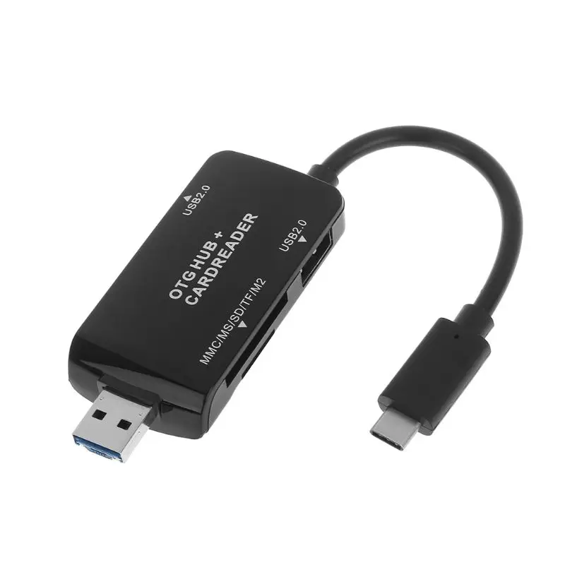 Все в 1 Многофункциональный USB2.0 Тип C/Micro SD картридер OTG адаптер