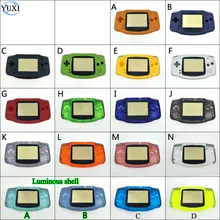 YuXi полный комплект Корпус чехол Сменный Чехол пластиковый корпус чехол для Gameboy Advance Игровая приставка GBA кнопки+ светящийся корпус