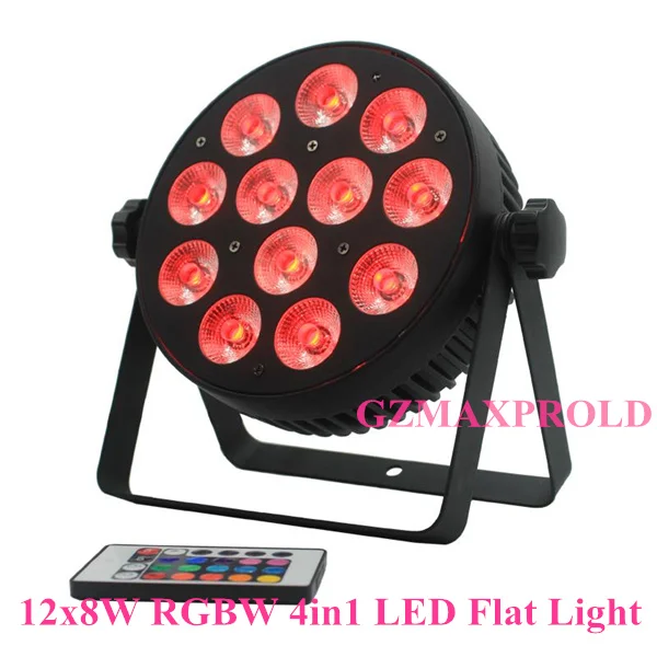 

NEW design led flat light 12x8W RGBW 4in1 indoor led mini par light with remote control function