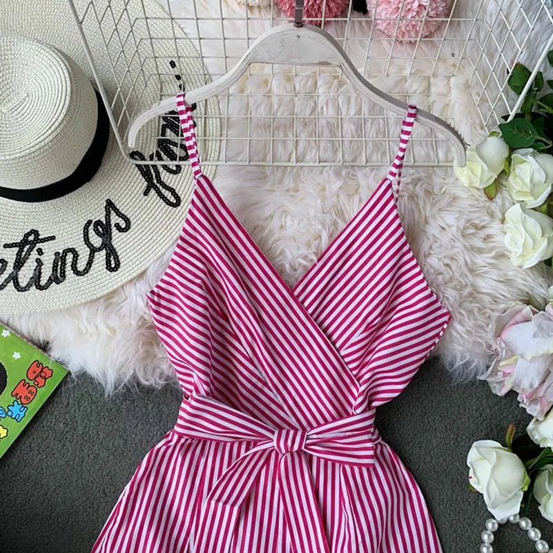 New Summer Lace Up Playsuits Women Rompers Vintage Striped Camis Jumpsuits Bohemian Beach Holiday Body Mujer New Summer Lace Up Playsuits Women Rompers Vintage Striped Camis Jumpsuits Bohemian Beach Holiday Body Mujer
