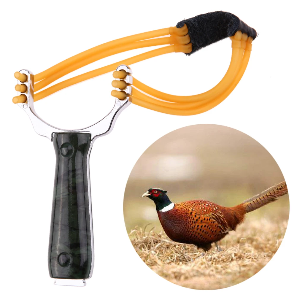 Aluminium Alloy Powerful Sling Shot Camouflage Slingshot strong pull Slingshot Bow Catapult Bird Hunting Outdoors Tools