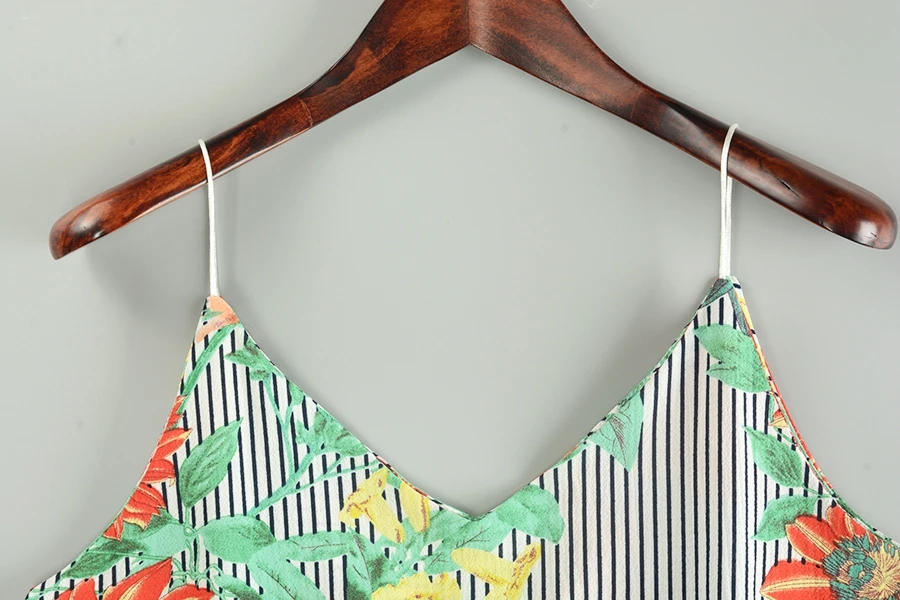 Striped Tank Top Women Flower Print V-neck Sleeveless Summer Camis 2018 Fashion Beach Wear Off Shoulder Shirt Female Clothing HTB1WBMWiIUrBKNjSZPxq6x00pXaB - Striped Tank Top Women Flower Print V-neck Sleeveless Summer Camis 2018 Fashion Beach Wear Off Shoulder Shirt Female Clothing