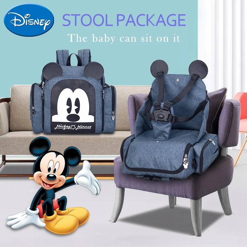

Disney Baby Dining Chair Seat Multifunctional Mommy Bag Feeding Highchair Portable Baby Eating Chair Safety Baby Chair Carrier