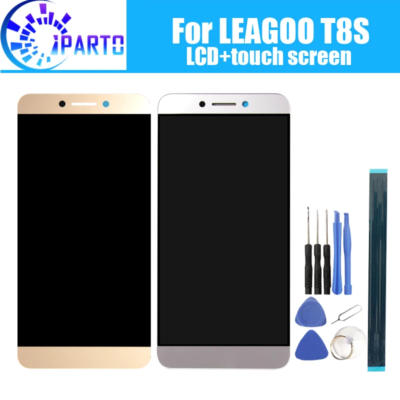 5 дюймовый ЖК-дисплей LEAGOO T8S + сенсорный экран 100% оригинальный протестированный