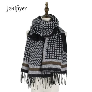 

pashmina Lady scarfs fashion long winter reversible plaid cashmere men scarf shawls feminino inverno scarf echarpe femme hiver