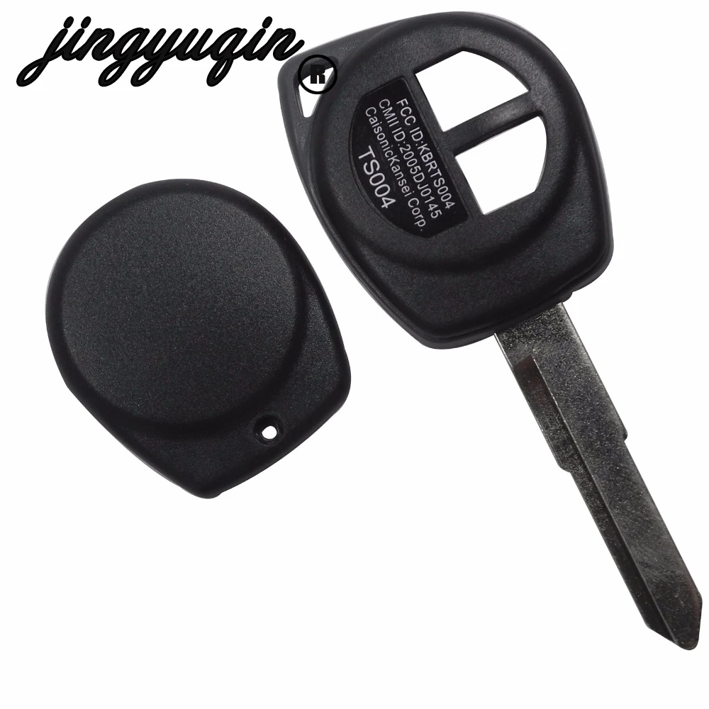 

jingyuqin Remote Uncut Blade L114 For Suzuki Swift 2 buttons replacement transponder car key case blank shell