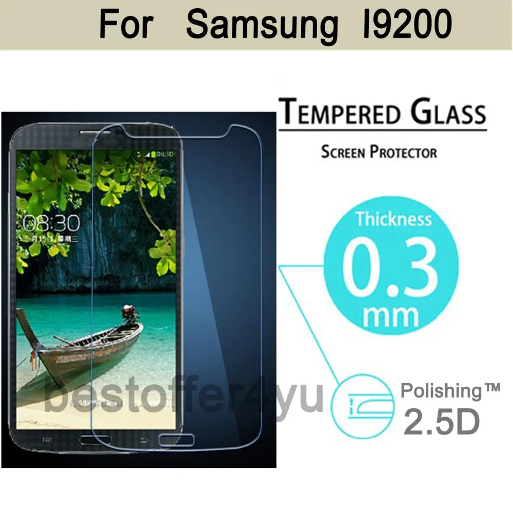 2 шт./лот Для Samsung Galaxy Mega 6.3 i9200 0.3 мм 2.5D 9 H Царапинам Взрывозащищенный Закаленное