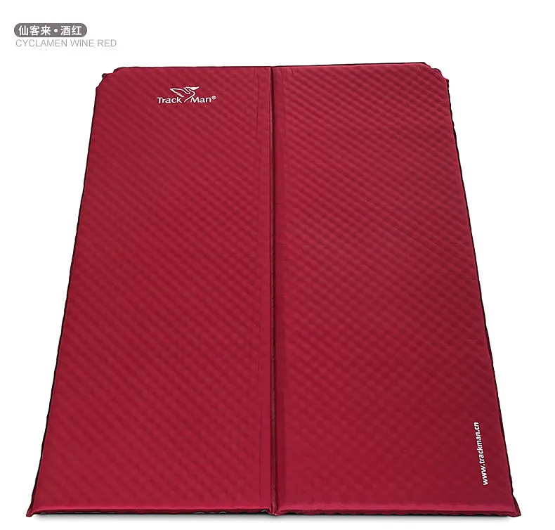 Trackman اتسعت سميكة مزدوجة التلقائي للنفخ فراش نفخ وسادة في الهواء الطلق الرطوبة سادة السرير حقيقية التخييم حصيرة