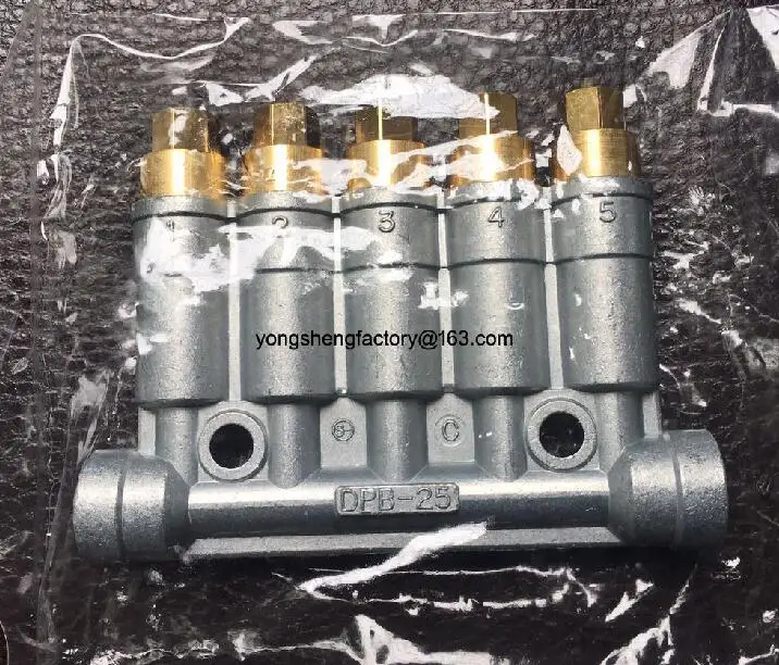 

0.2cc detective volumetric OIL distributor lubrication doser separator valve manifold 5 outlet Showa DPB-25
