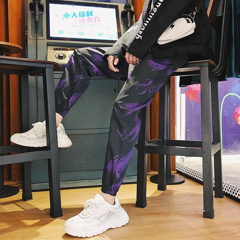 Fashion Casual Men's Harem Pants Spring And Autumn New M-2XL Contrast Color Loose Pants Black White Personality Youth Popular Fashion Casual Men's Harem Pants Spring And Autumn New M-2XL Contrast Color Loose Pants Black White Personality Youth Popular