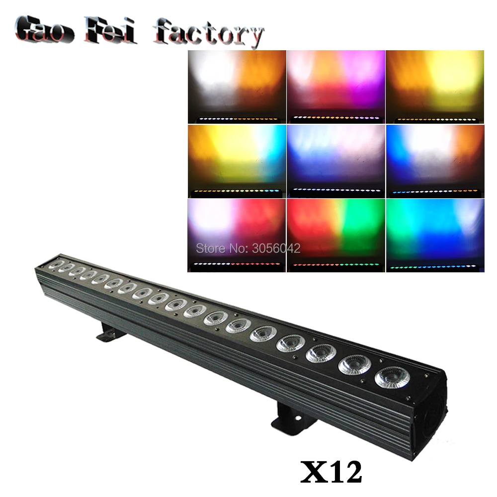 

12pcs/lot Outdoor Lighting Garden For Sale 18X10W Rgbwa 5In1 Wall Wash Led Light Ip65 Building Lighting