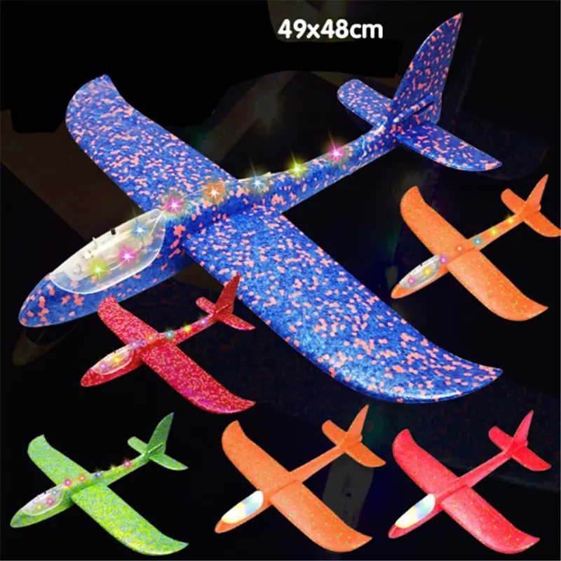 1Pcs Small Foam Hand Launch Airplane Model Light Flying Throwing Glider