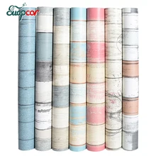 Vinilo Vintage de madera, pegatinas de pared decorativas, papel de pared del dormitorio de cocina, papel impermeable, papel de pared autoadhesivo de PVC, Mural